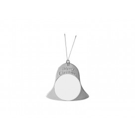 Metal Christmas Bell Ornament (Silver, 7*7.5cm)(10/pack)
